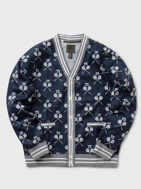 TODD SNYDER X CONVERSE JACK PURCELL TENNIS RACQUET CARDIGAN SIZE XL
